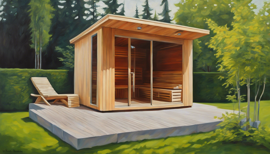 Sauna oder Infrarotkabine im Garten