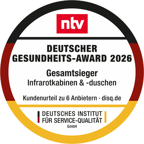 ntv Deutscher Gesundheits-Award 2026 - Gesamtsieger Infrarotkabinen und -duschen