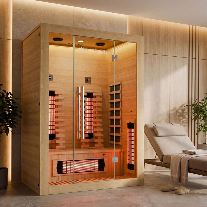 Cabine de sauna infrarouge premium Kiruna 130 