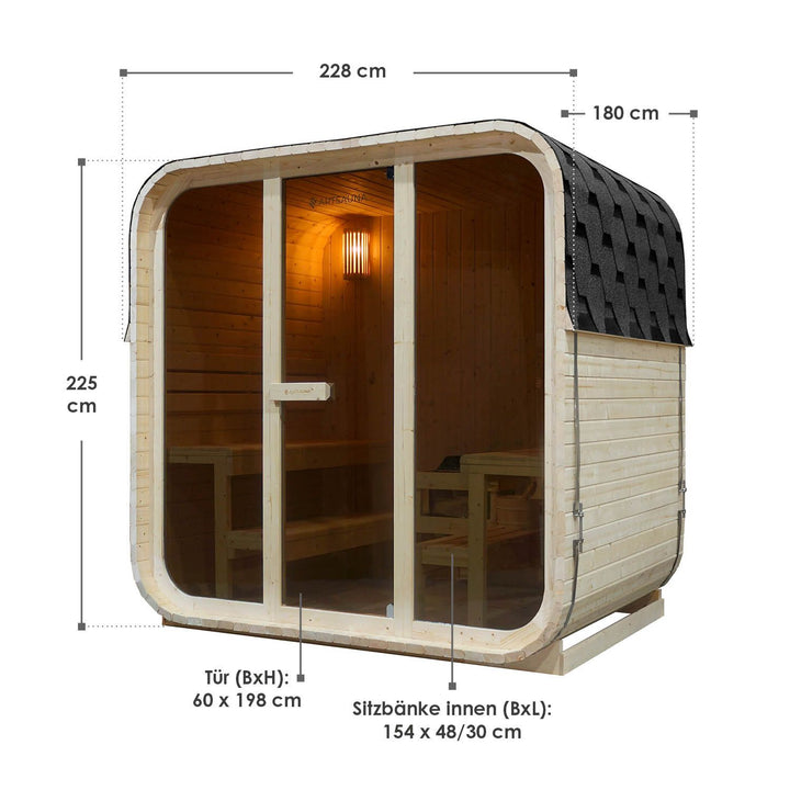 Sauna tonneau Cube Fjora L