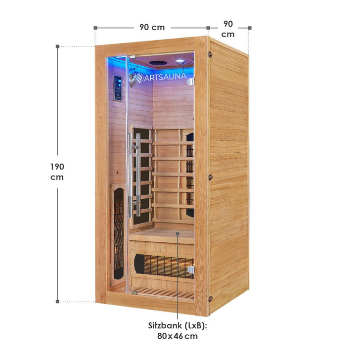Cabine de sauna infrarouge Kiruna 90 