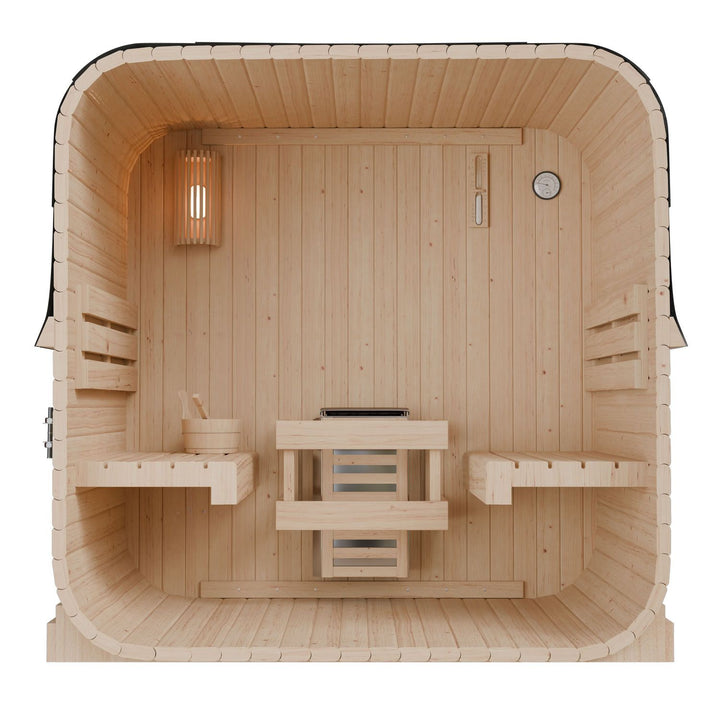 Sauna Nolvik M en forme de tonneau carré