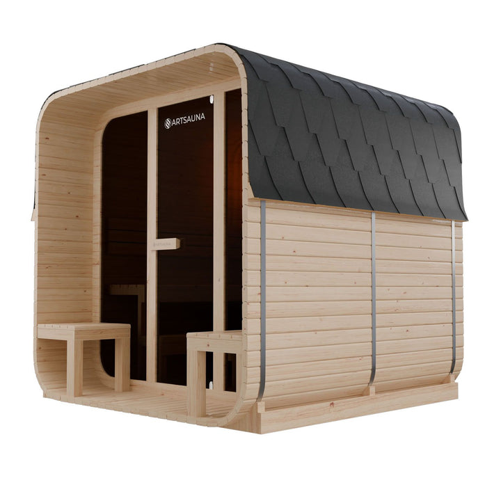 Sauna tonneau cubique Fjora XL