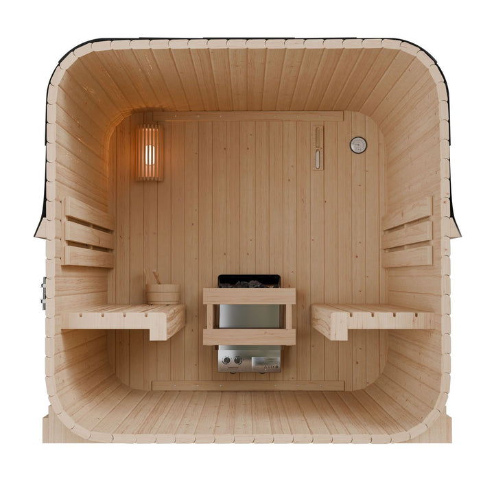 Sauna Nolvik L en forme de tonneau carré