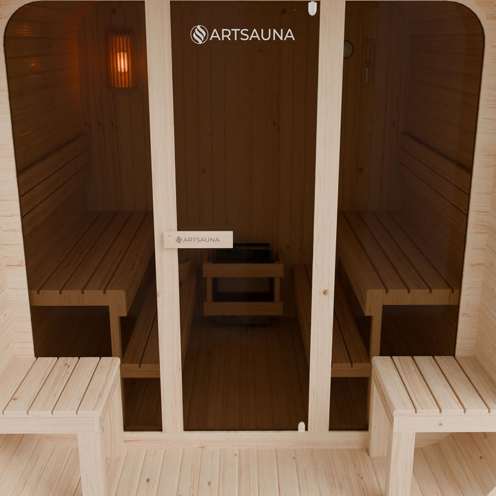 Sauna tonneau cubique Fjora XL