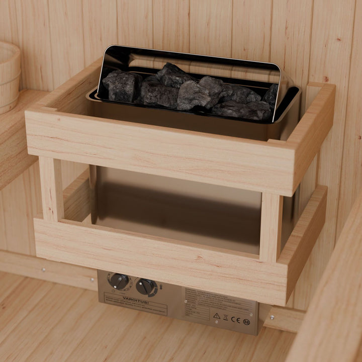 Sauna Nolvik L en forme de tonneau carré