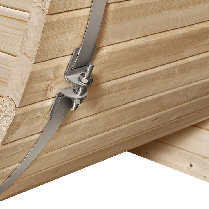 Sauna tonneau extérieur Spitzbergen 220 avec deux bancs 