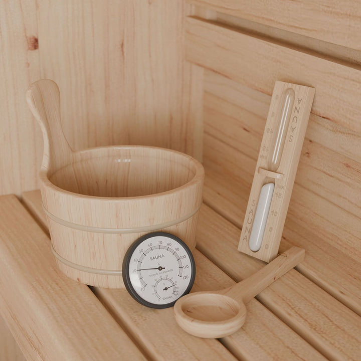 Sauna Nolvik XL en forme de tonneau carré