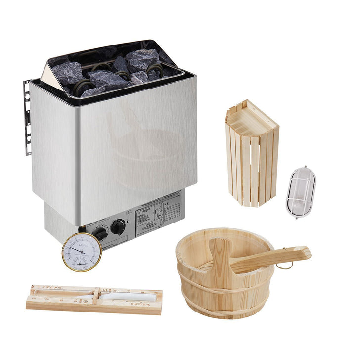 Sauna tonneau extérieur Spitzbergen 220 avec deux bancs 