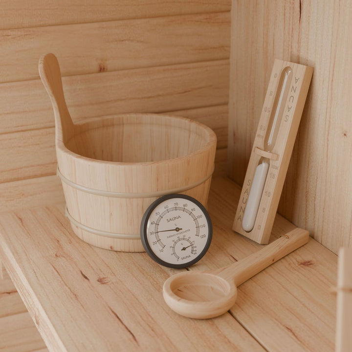 Sauna Nolvik S en forme de tonneau carré