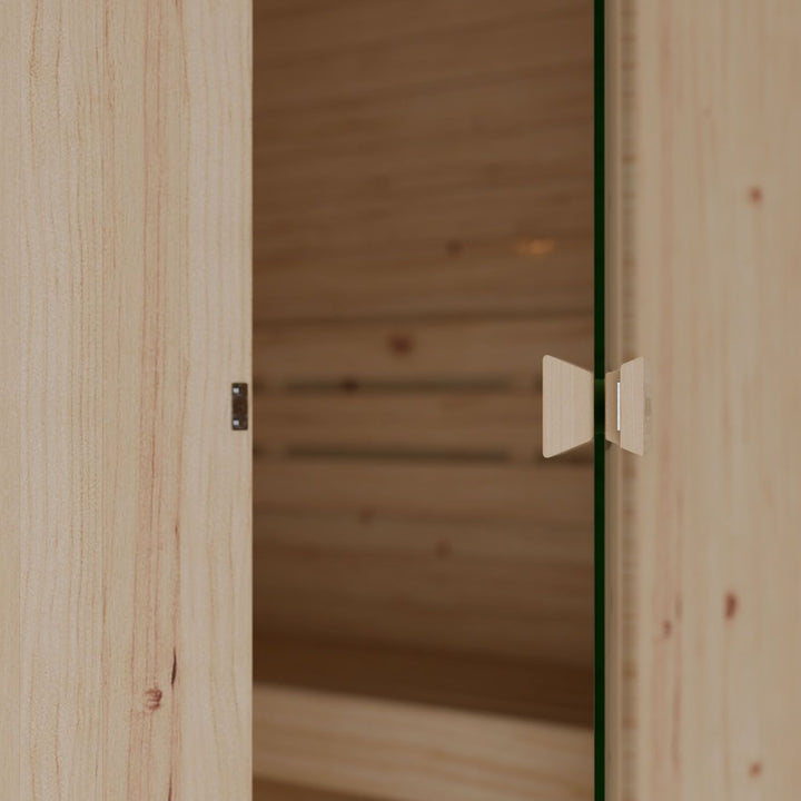 Sauna Nolvik XL en forme de tonneau carré