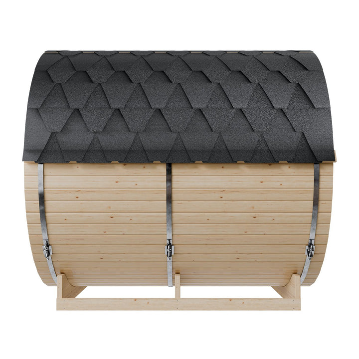 Sauna tonneau extérieur Spitzbergen 220 avec deux bancs 