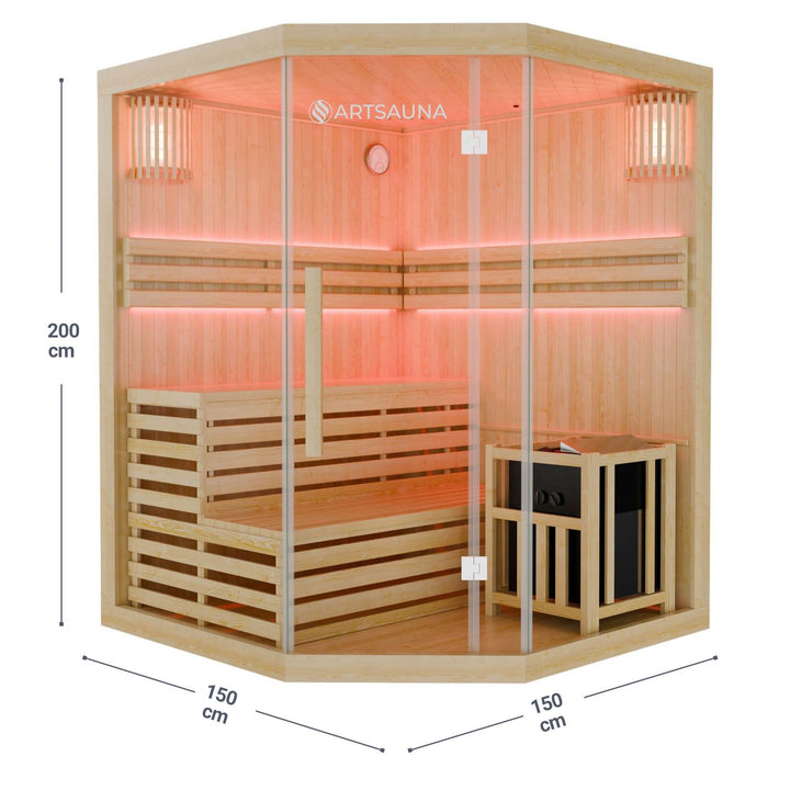 Cabine de sauna premium Espoo150 