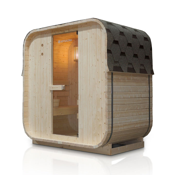 Sauna Nolvik M en forme de tonneau carré