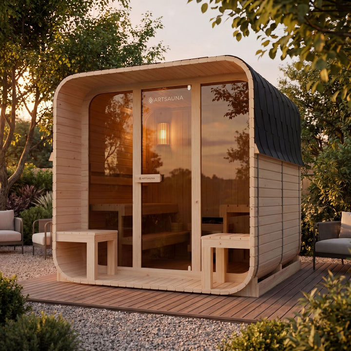 Sauna tonneau cubique Fjora XL