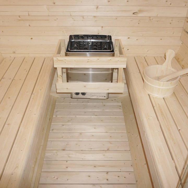 Sauna Nolvik L en forme de tonneau carré