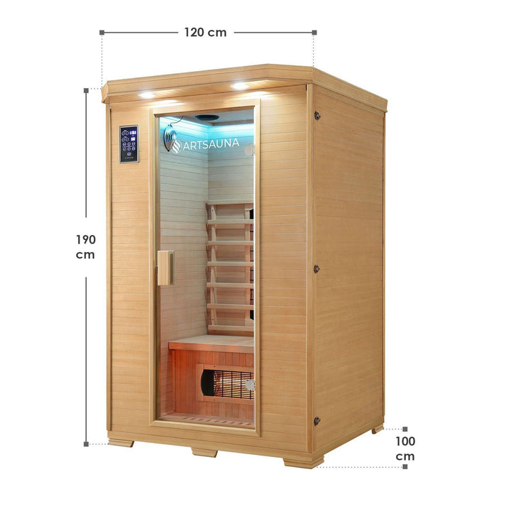 Cabine infrarouge Oslo avec émetteurs à spectre complet 