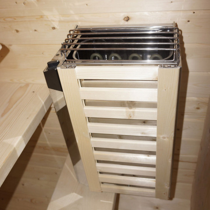 Sauna Nolvik S en forme de tonneau carré