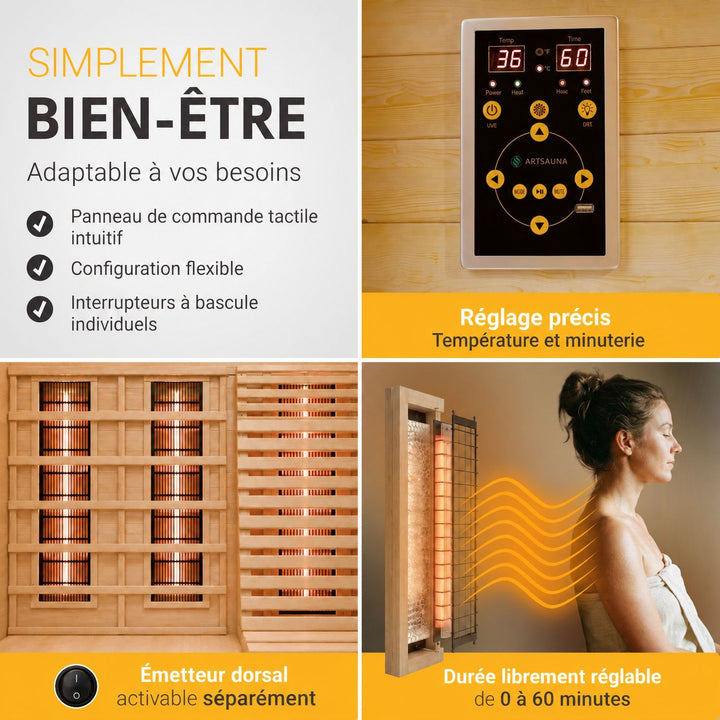 Cabine de sauna infrarouge Aalborg 