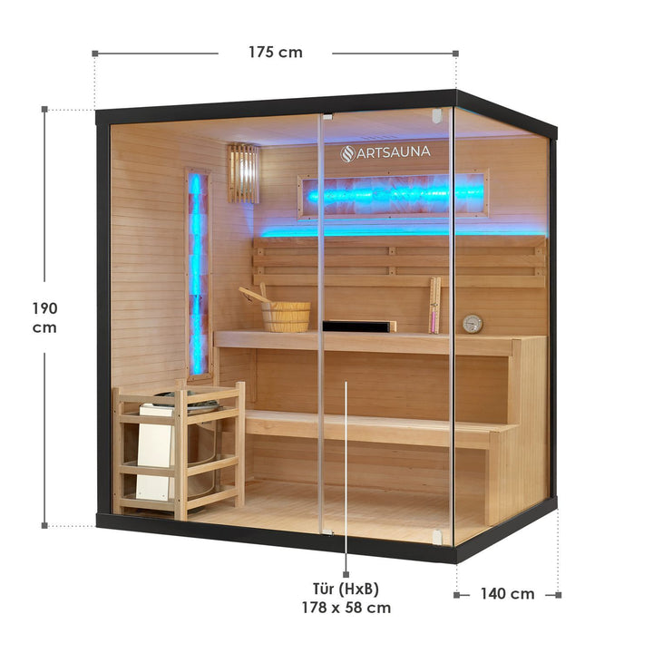 Sauna intérieur Vantaa 175 - Pierre de sel 