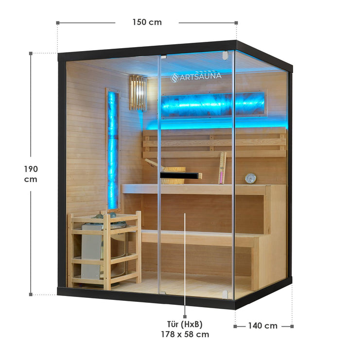 Sauna intérieur Vantaa 150 - Pierre de sel 