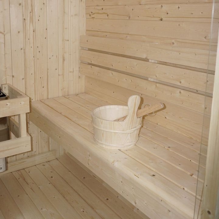 Sauna Nolvik L en forme de tonneau carré