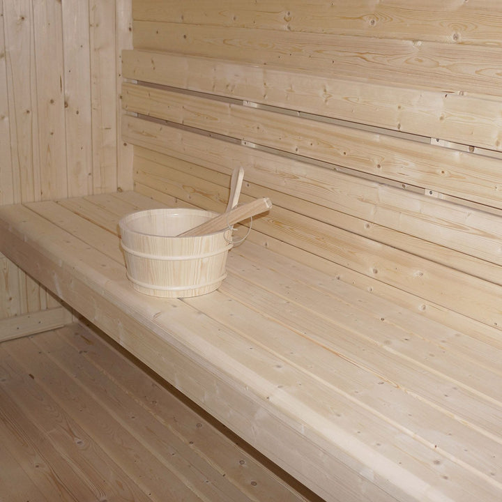 Sauna Nolvik XL en forme de tonneau carré