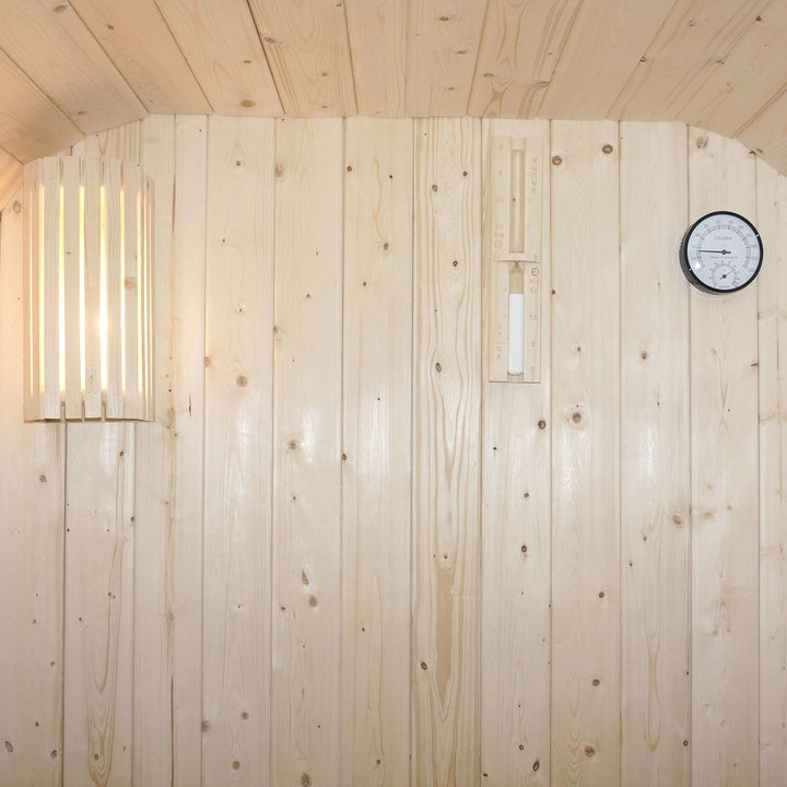 Sauna Nolvik S en forme de tonneau carré