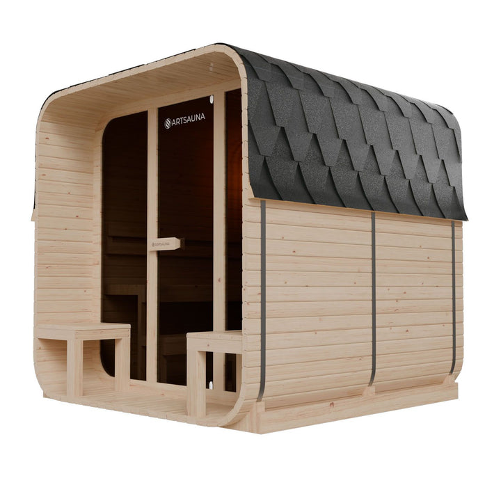 Sauna tonneau cubique Fjora XL