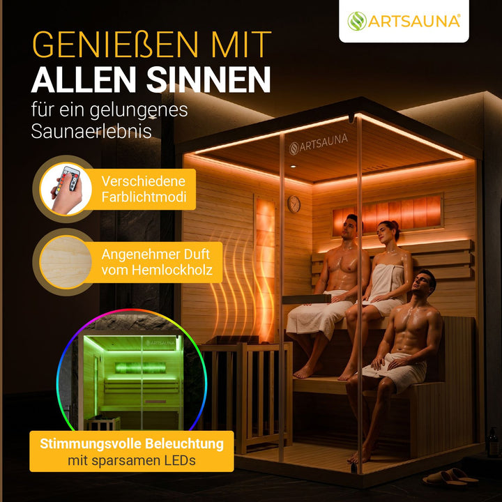 Sauna intérieur Vantaa 150 - pierre de sel 