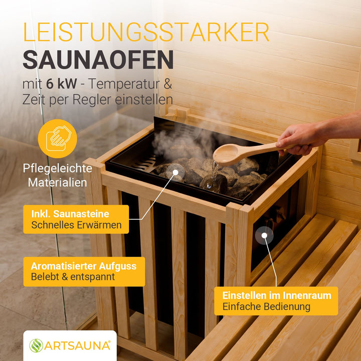 Sauna intérieur Vantaa 150 - pierre de sel 