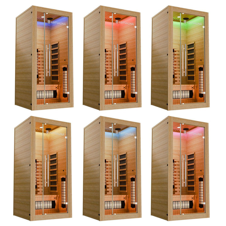 Cabine de sauna infrarouge Kiruna 90 Premium 