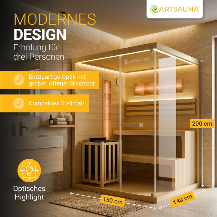 Sauna intérieur Vantaa 150 - pierre de sel 