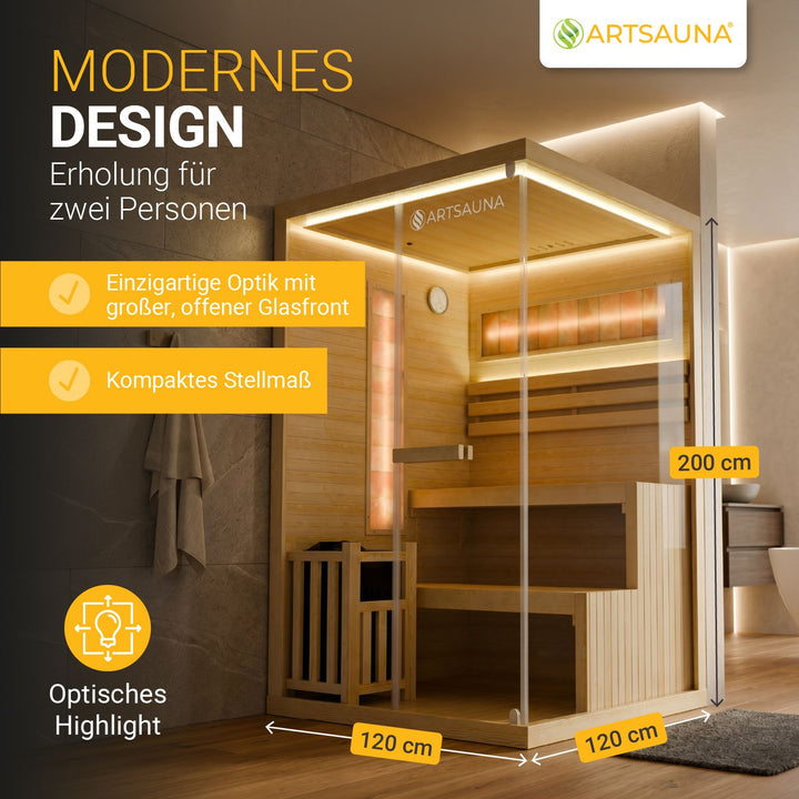 Sauna intérieur Vantaa 120 - Pierre de sel 