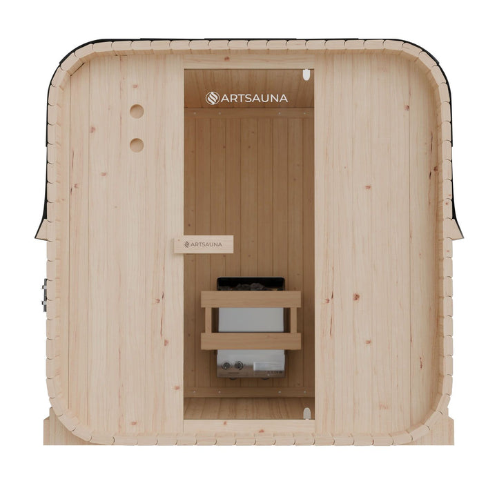 Sauna Nolvik L en forme de tonneau carré