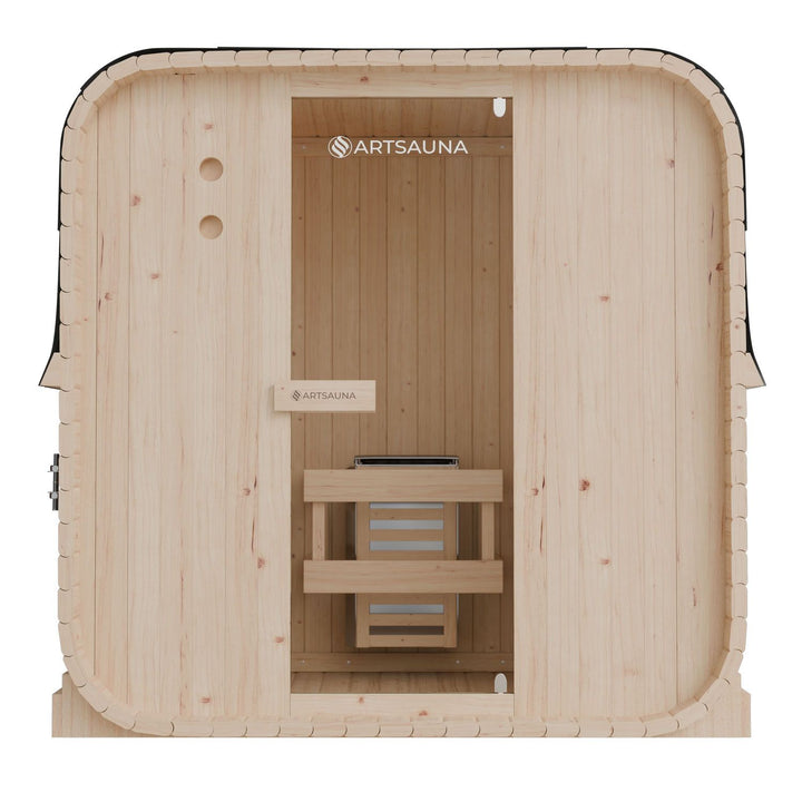 Sauna Nolvik M en forme de tonneau carré